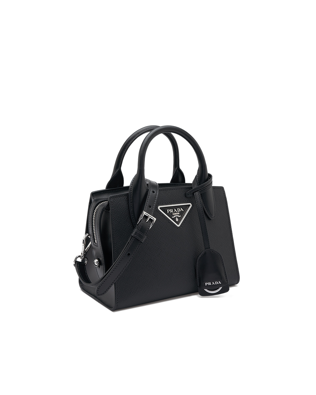 Prada Saffiano Lær Prada Kristen Handbag Svarte | MQXGJH816