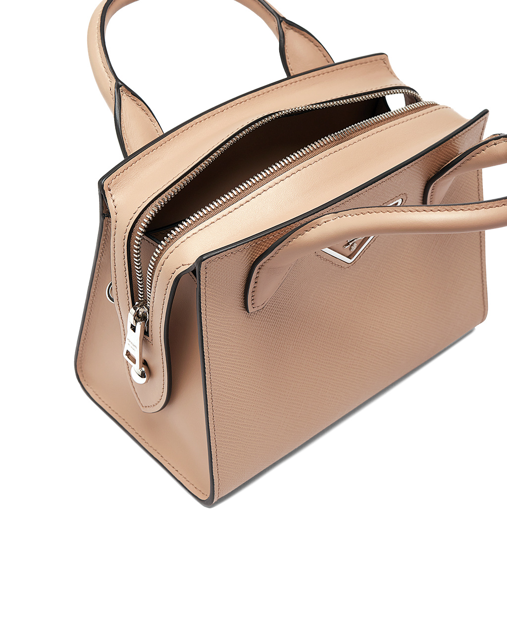 Prada Saffiano Lær Prada Kristen Handbag Beige | NXDTUG037