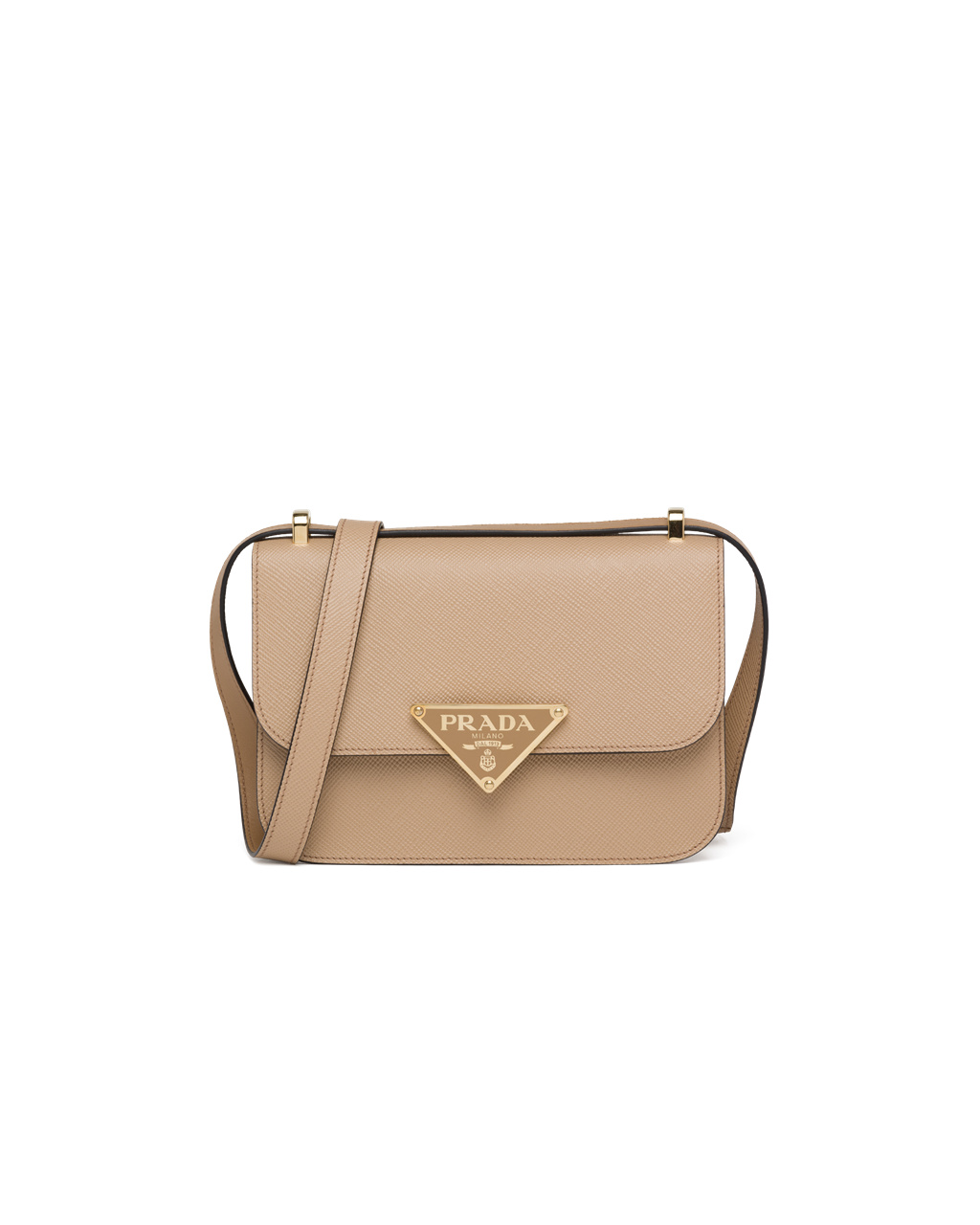 Prada Saffiano Lær Shoulder Bag Beige | 456-RDPNOQ