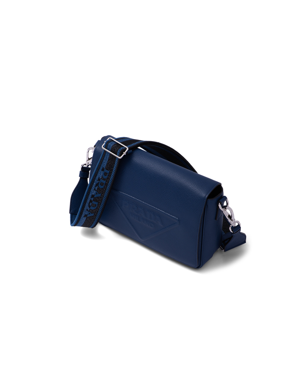 Prada Saffiano Lær Shoulder Bag Bluette | 386-PVYGBQ