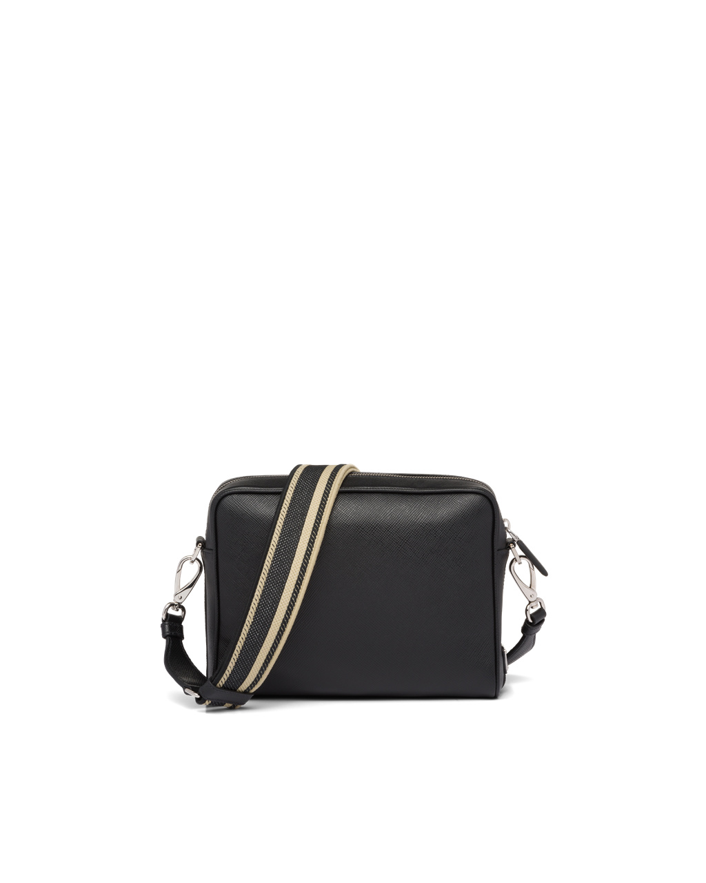 Prada Saffiano Lær Shoulder Bag Svarte | 645-MAGZFR