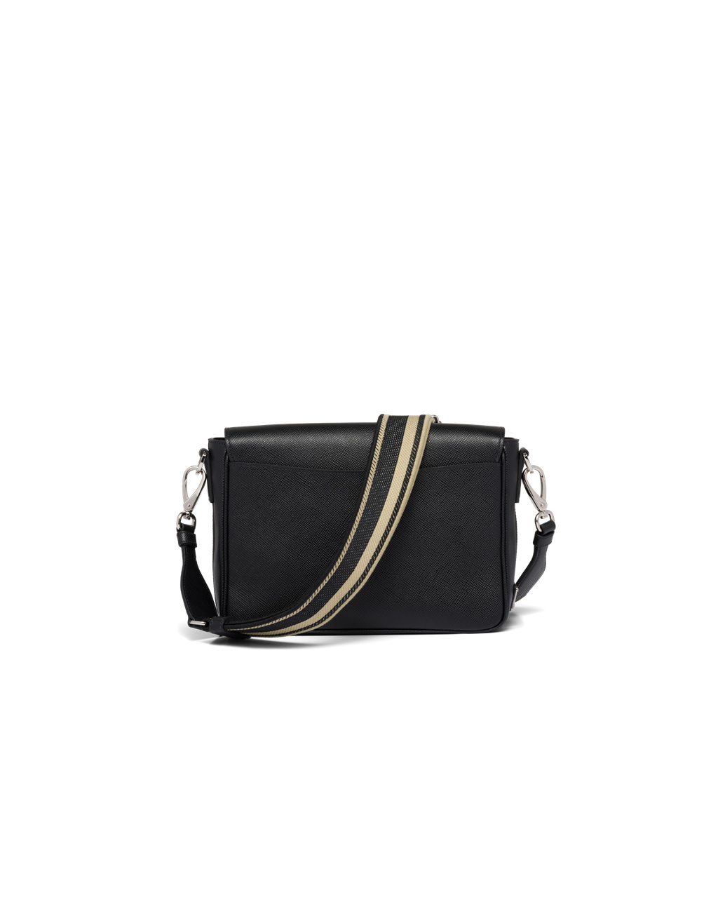 Prada Saffiano Lær Shoulder Bag Svarte | 923-FBEKGC