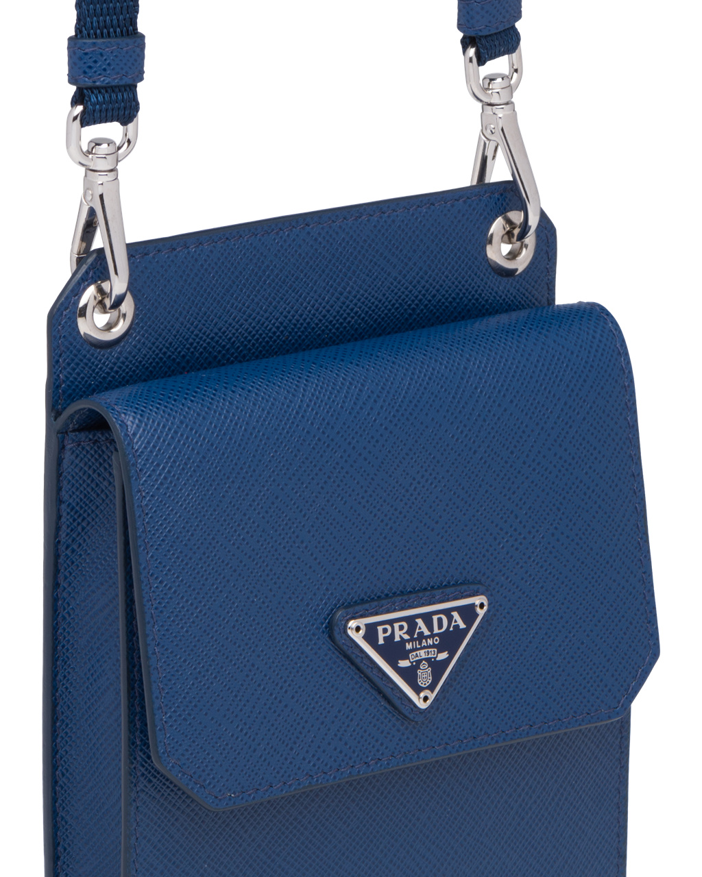 Prada Saffiano Lær Smartphone Case Bluette | 670-MLTUHQ