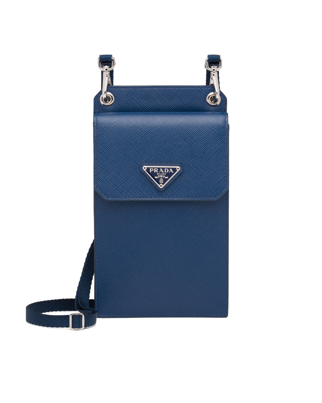 Prada Saffiano Lær Smartphone Case Bluette | 670-MLTUHQ