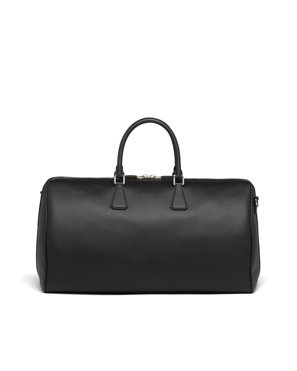 Prada Saffiano Lær Travel Bag Svarte | 278-KZEOHW