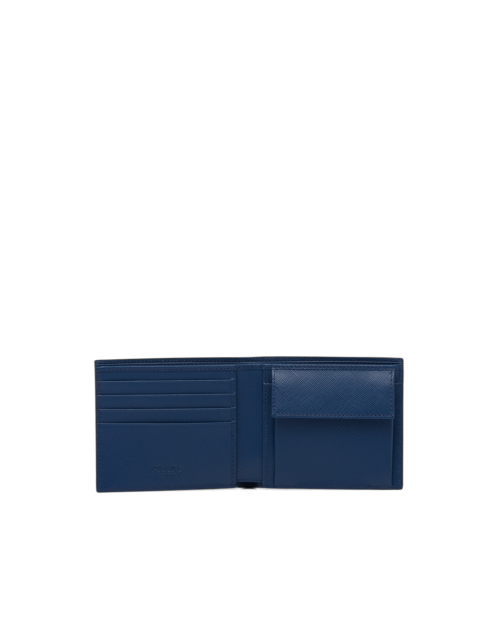 Prada Saffiano Lær Wallet Bluette | WVNTQL734