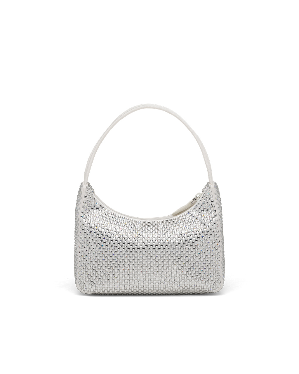 Prada Satin Mini-bag With Artificial Crystals Hvite | BWJUAQ096