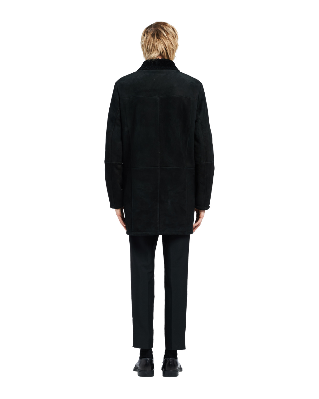 Prada Semsket Skinn Sheepskin Coat Svarte | 759-WUXLPQ