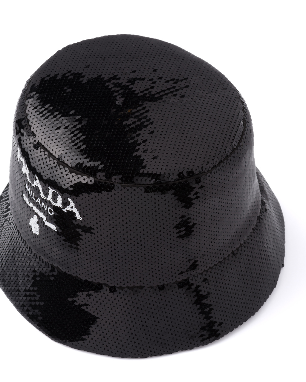 Prada Sequin Bucket Hat Svarte | 194-OYTCVN