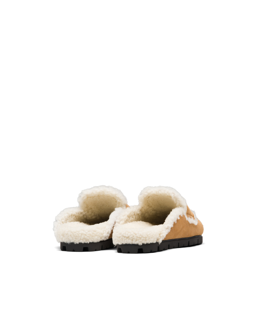 Prada Shearling Slippers Cognac | 013-LXVJBU