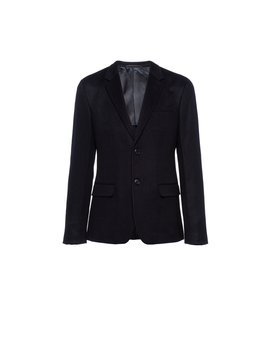 Prada Single-breasted Cashmere Jacket Marineblå | 025-ZWFAGT