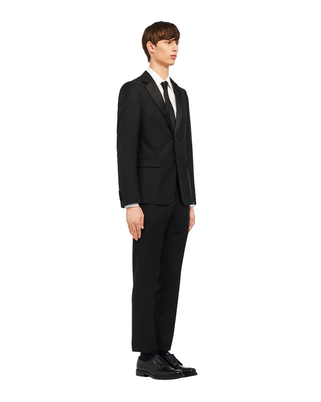 Prada Singled-breasted Two-button Wool Mohair Tuxedo Svarte | RYKUIO721