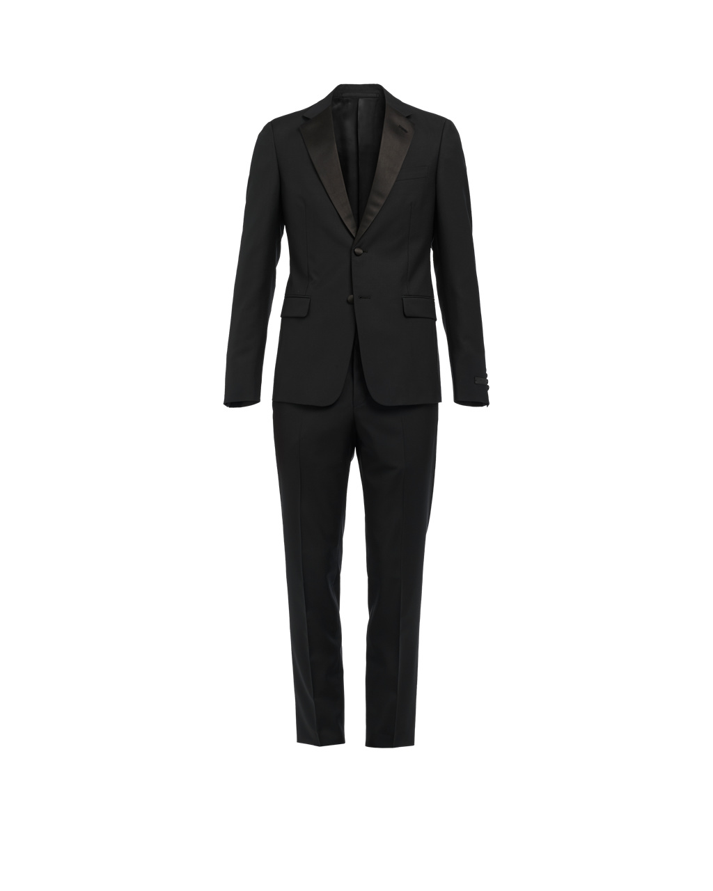 Prada Singled-breasted Two-button Wool Mohair Tuxedo Svarte | RYKUIO721