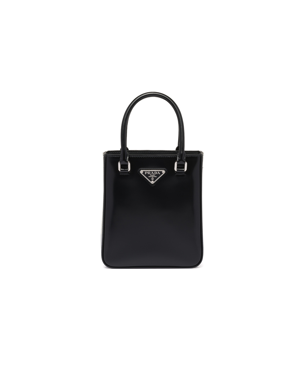 Prada Small Brushed Lær Tote Svarte | YOJPGS019