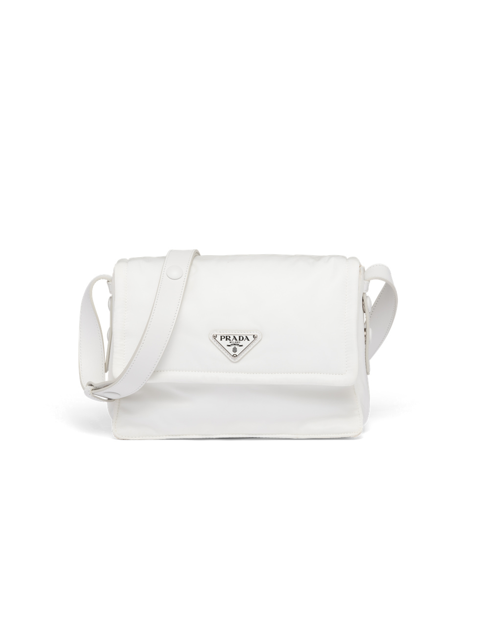 Prada Small Padded Re-nylon Shoulder Bag Hvite | 927-CNSPZJ