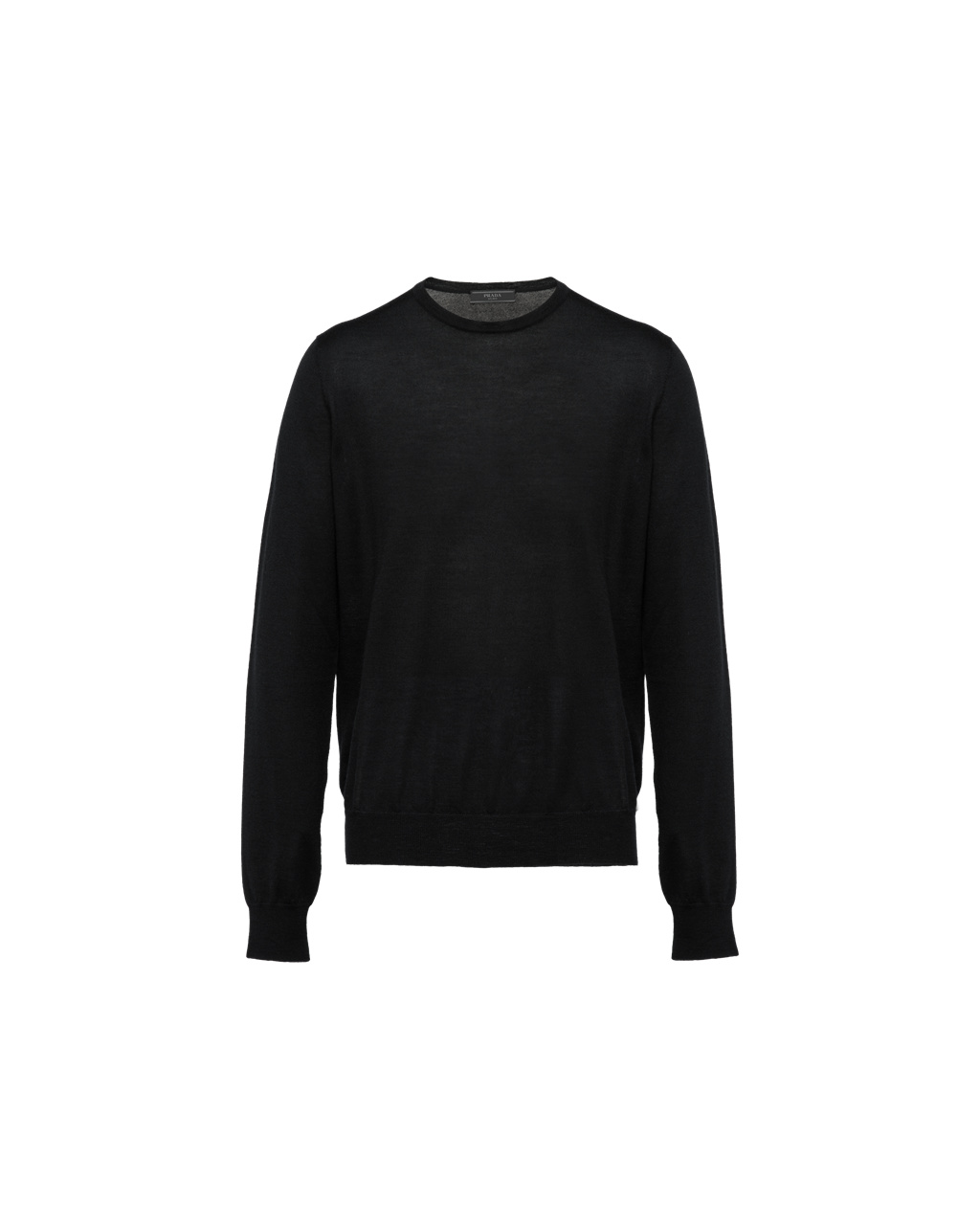 Prada Soft Cashmere Crew-neck Genser Svarte | WOTFMN716