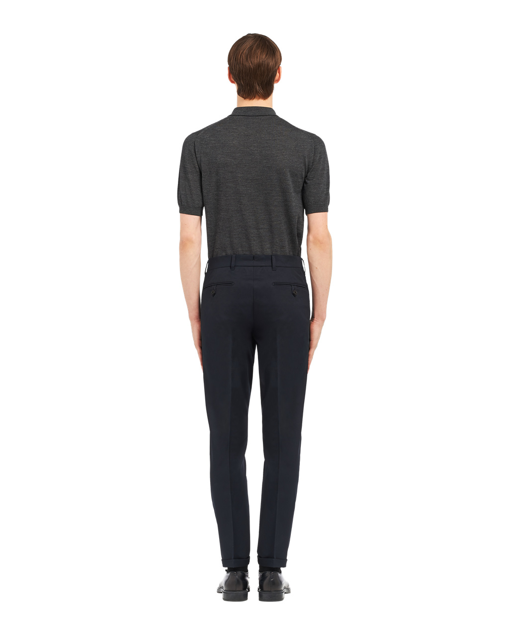 Prada Stretch Gabardine Trousers Marineblå | TUSEDB813