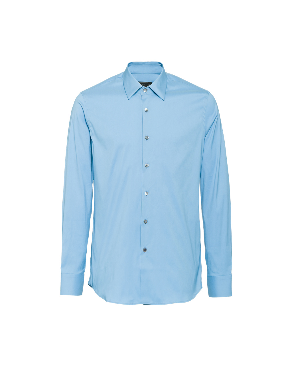 Prada Stretch Poplin Shirt Celeste | 032-ALGOVQ