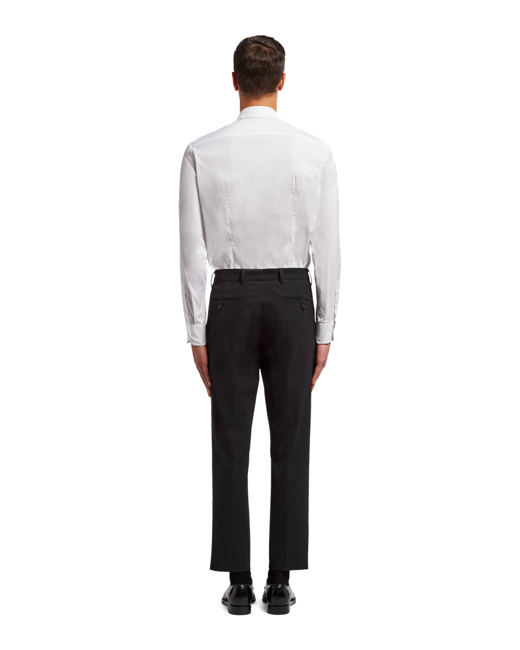 Prada Stretch Technical Fabric Trousers Svarte | CRODKE391