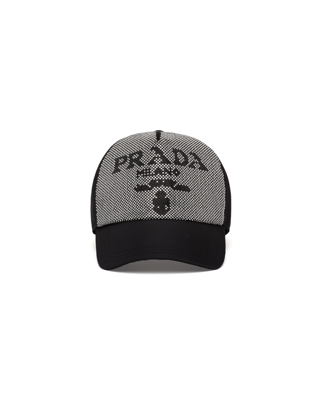 Prada Studded Re-nylon Baseball Cap Svarte | 189-HZMLTO