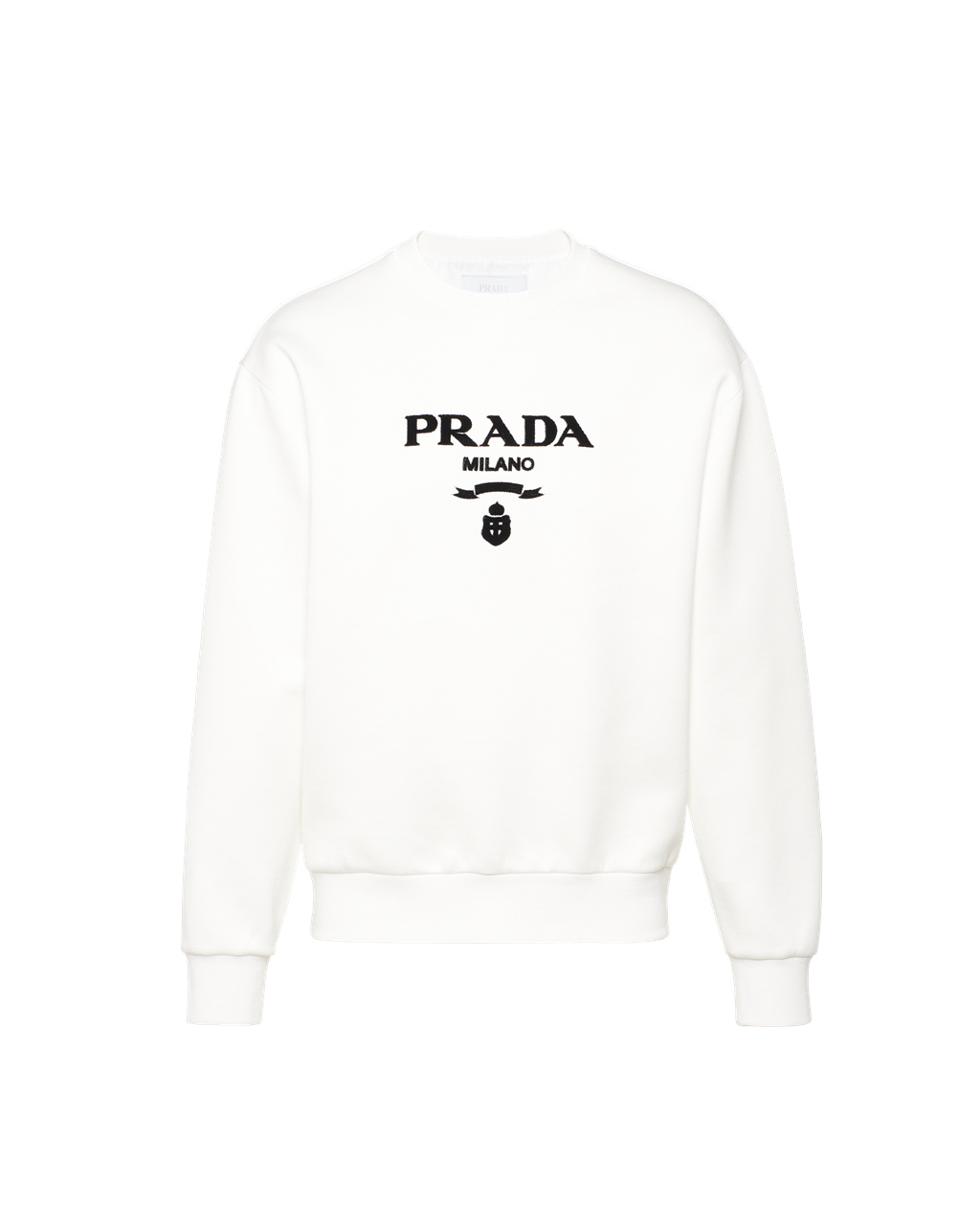 Prada Technical Bomull Sweatshirt Hvite | AKCNQX036