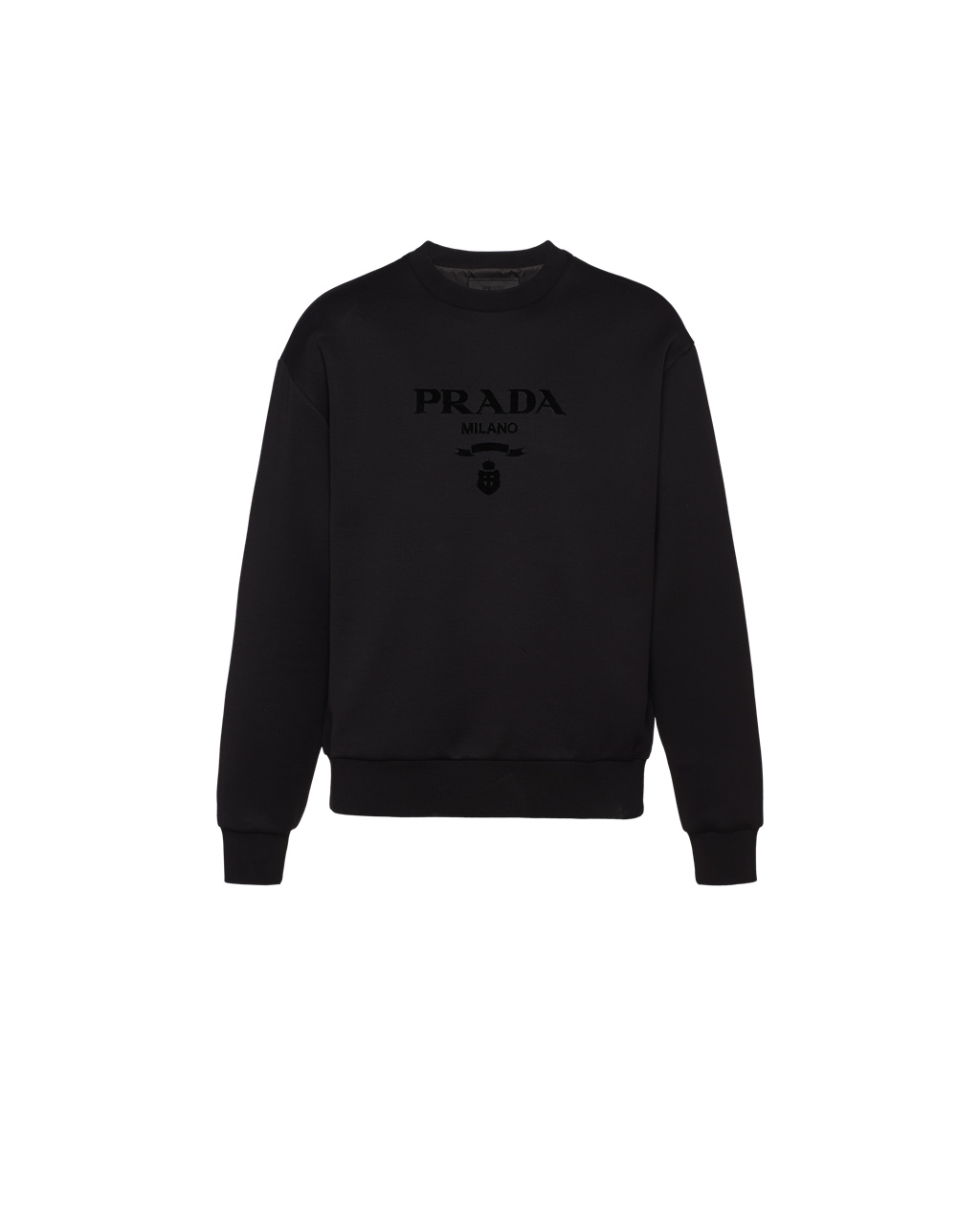 Prada Technical Bomull Sweatshirt Svarte | BVXLYZ318