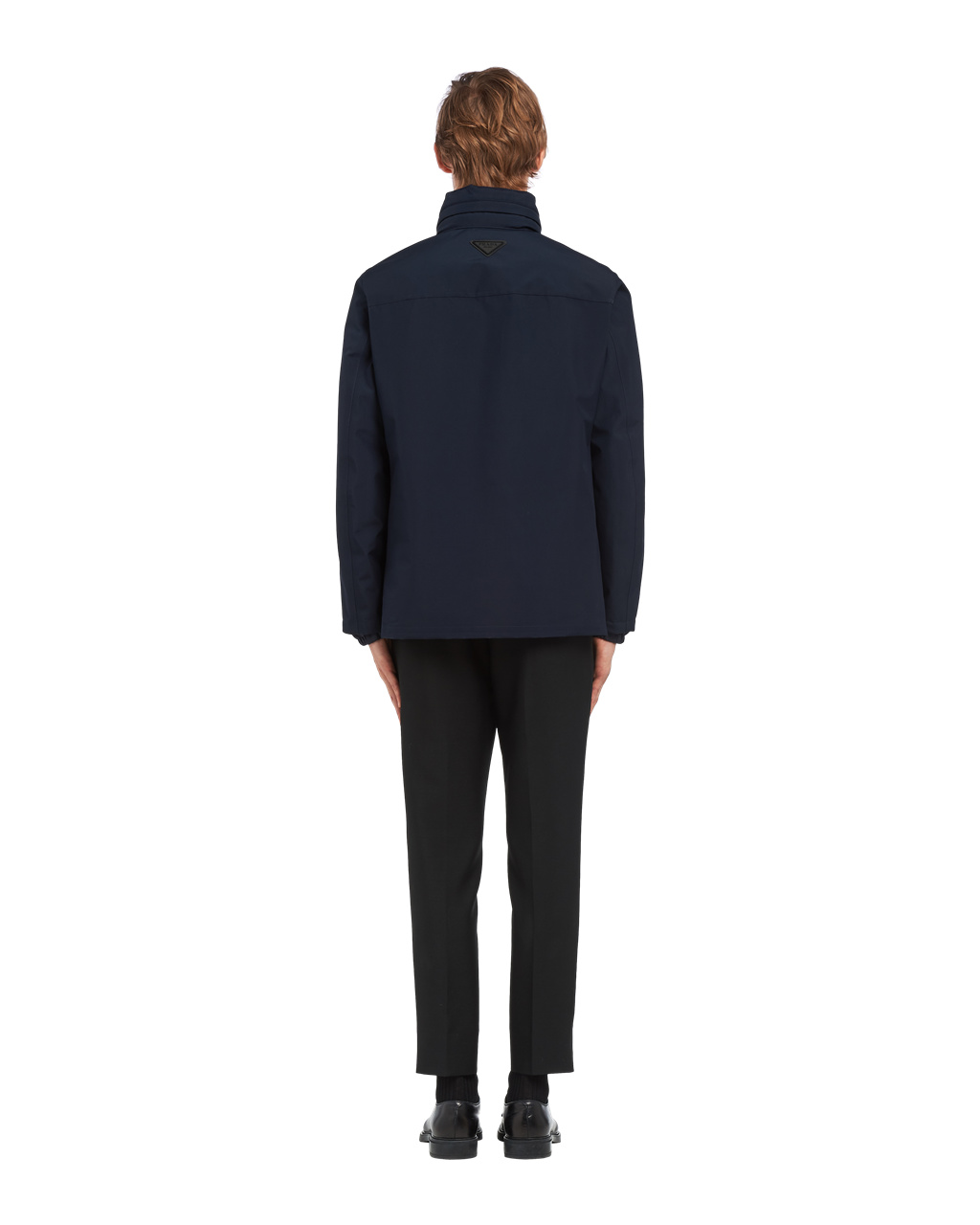 Prada Technical Fabric Blouson Jacket Marineblå | 018-FCBIVE