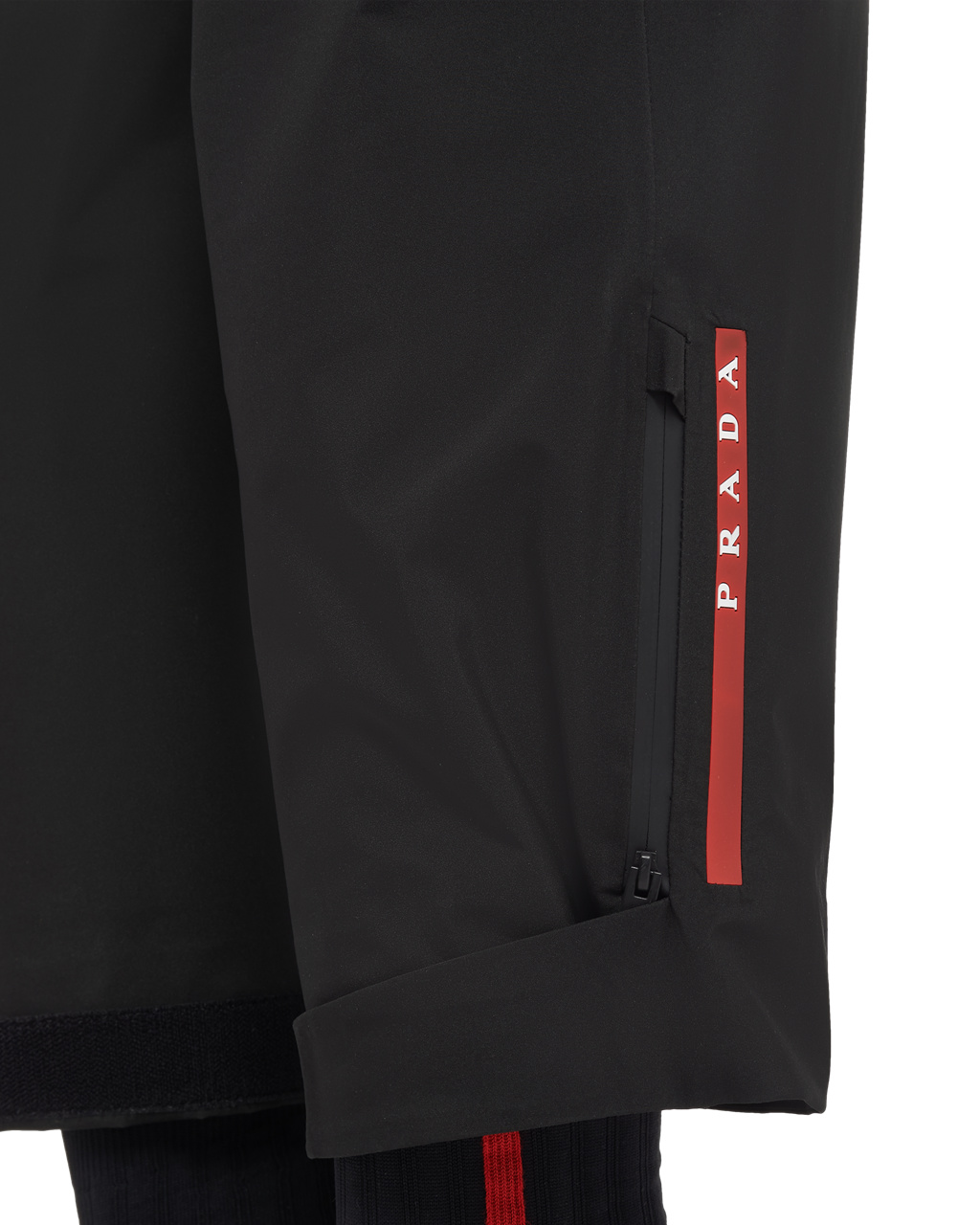 Prada Technical Fabric Brede-leg Pants Svarte | 205-SUOXLM