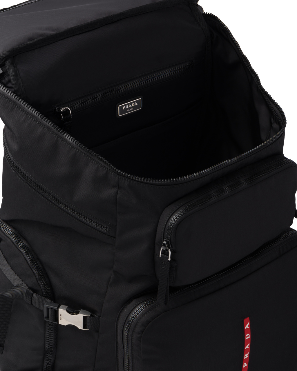 Prada Technical Fabric Ski Boot Backpack Svarte | 073-UOMVIQ