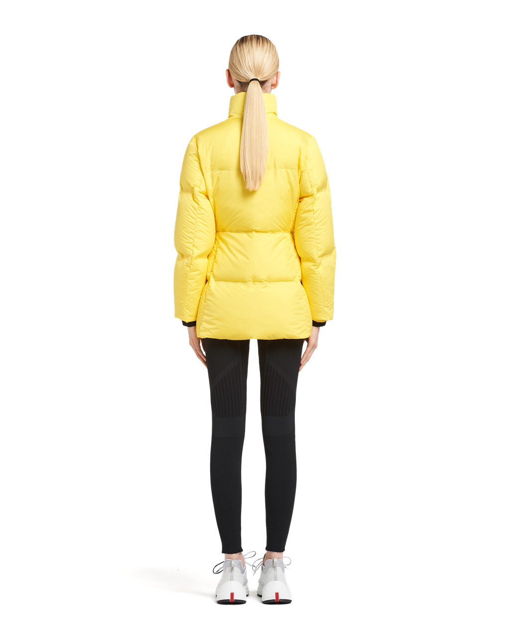 Prada Technical Nylon Puffer Jacket Gul | 073-UKGPYH