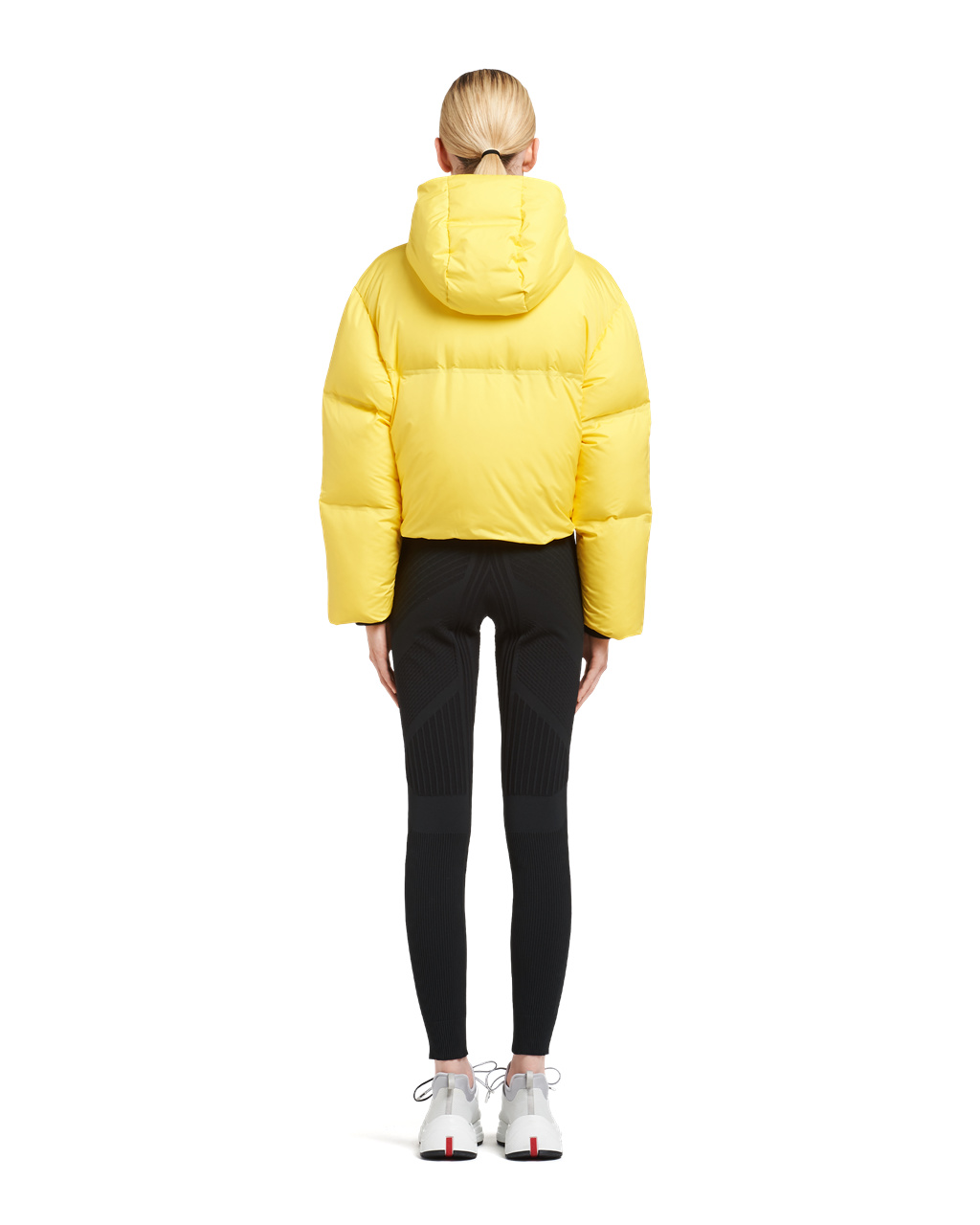 Prada Technical Nylon Puffer Jacket Gul | 680-KUJQWC