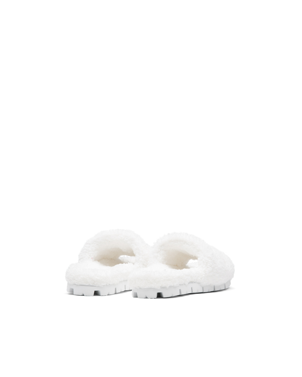 Prada Terry Cloth Slides Hvite Svarte | 260-FJIAMS