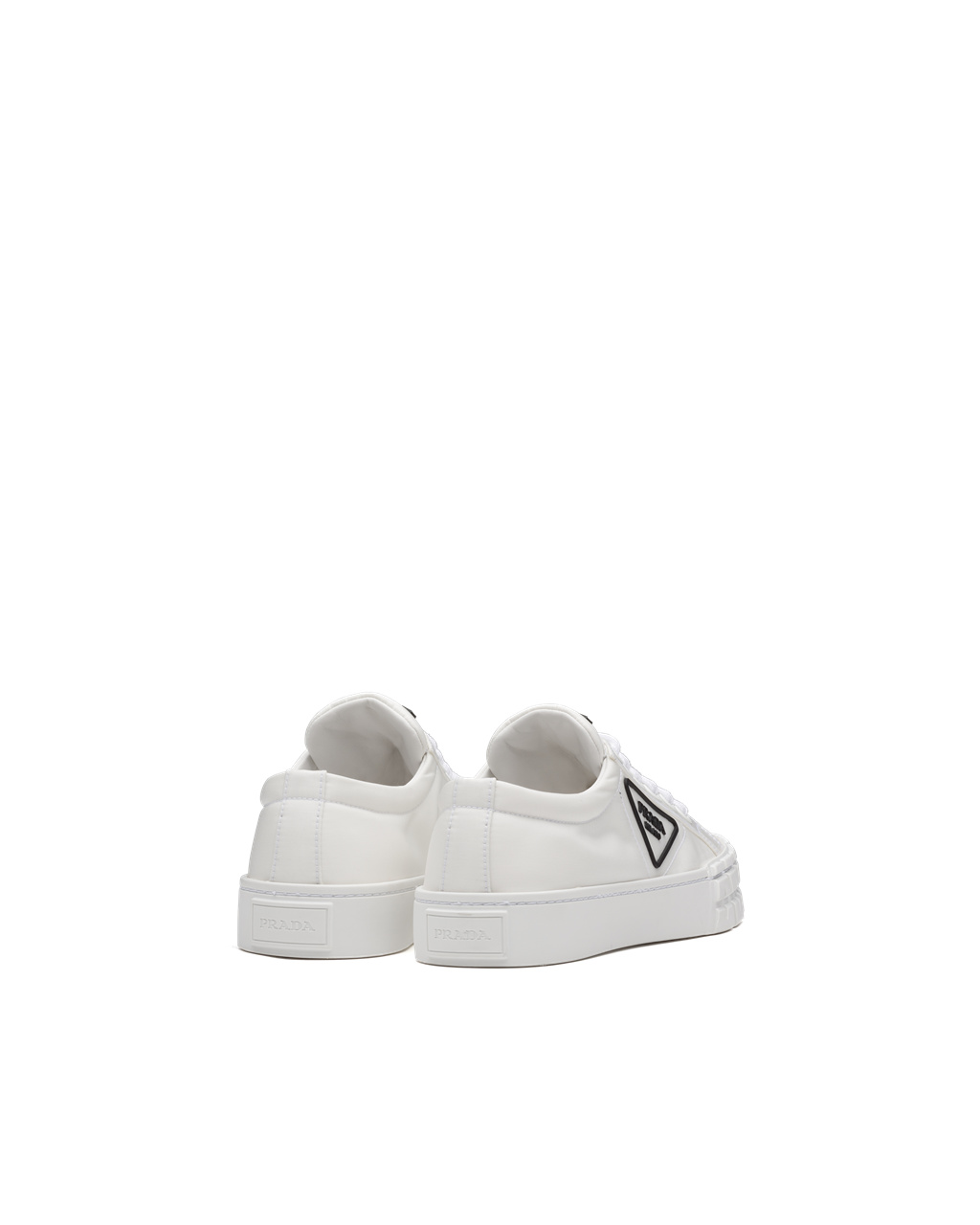 Prada Wheel Re-nylon Gabardine Sneakers Hvite | IKPSGQ293