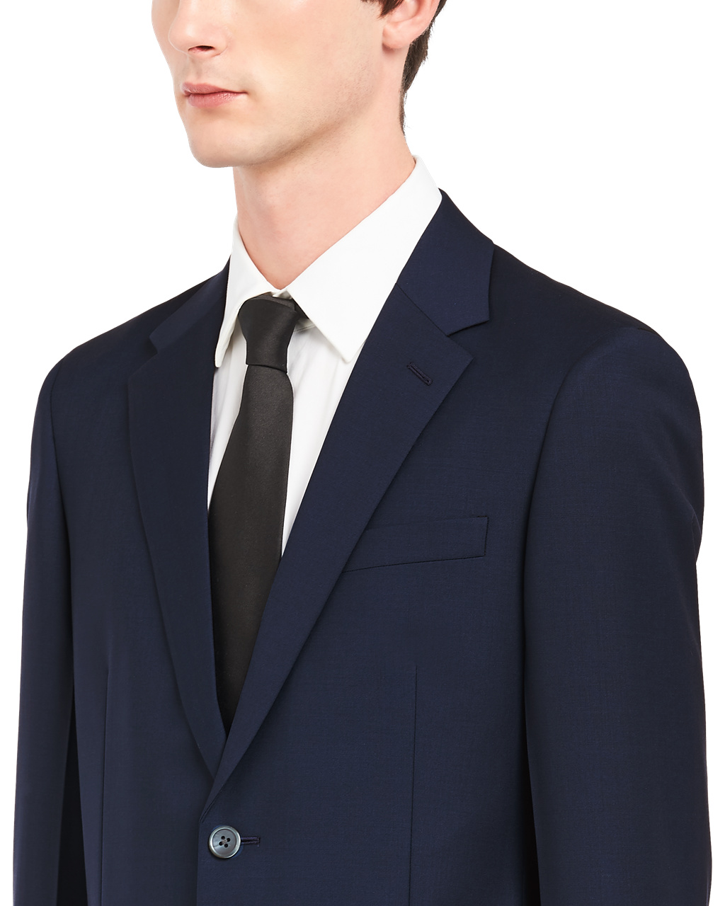 Prada Wool And Mohair Single-breasted Suit Marineblå | KXIZCS163