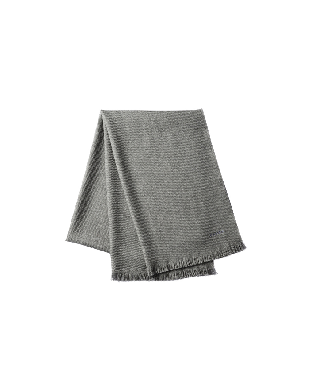 Prada Wool Twill Scarf Slate Gray | 075-RJUMYV