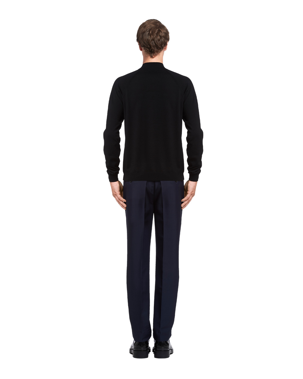 Prada Worsted Wool Turtleneck Genser Svarte | TALYWM193