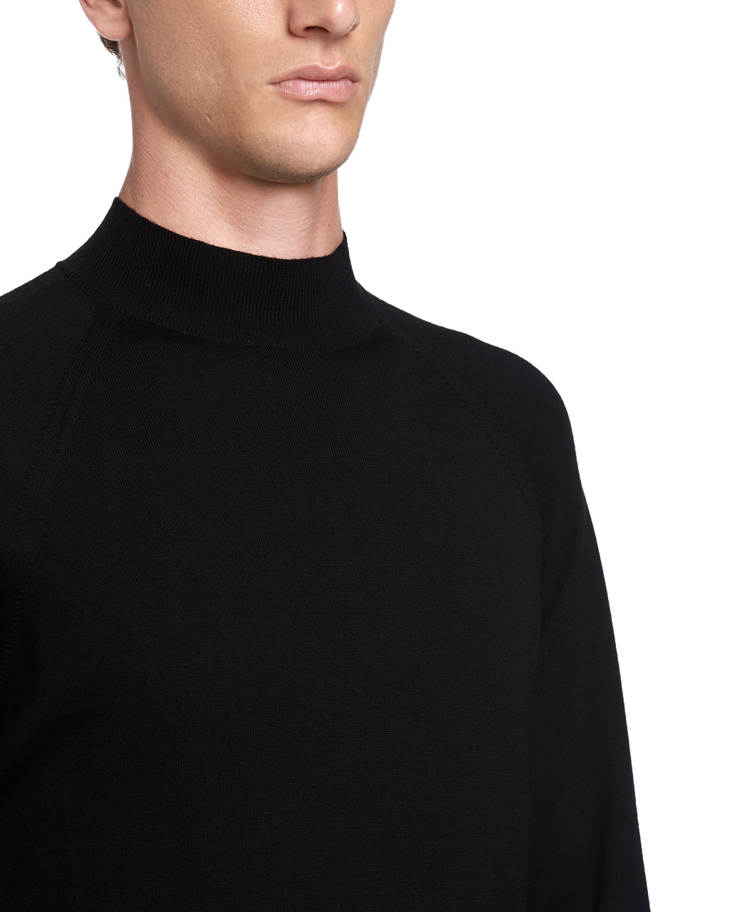 Prada Worsted Wool Turtleneck Genser Svarte | TALYWM193