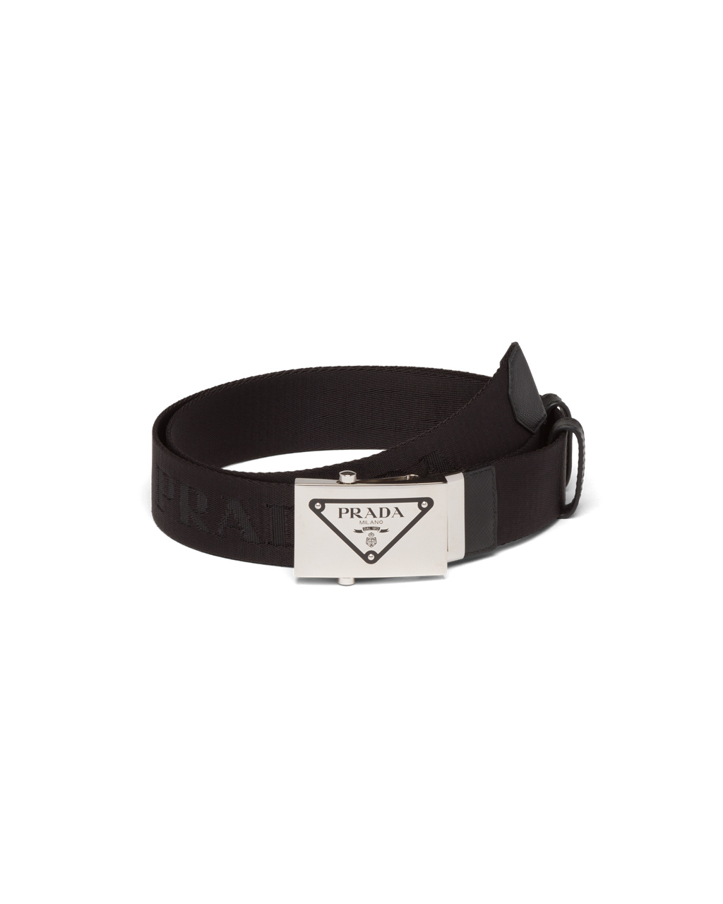 Prada Woven Nylon Belt Svarte | 942-VHMZCR