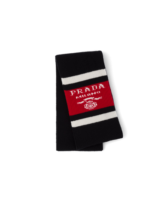 Prada Cashmere Scarf Svarte | 792-OCQLJZ