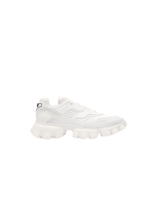 Prada Cloudbust Thunder Technical Fabric Sneakers Hvite | KFQBAG571