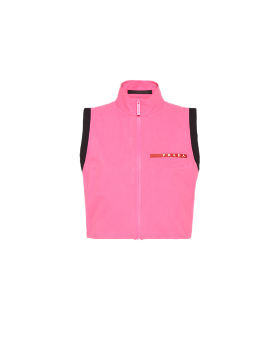 Prada Light Bi-stretch Cropped Vest Rosa | FCHQWE459