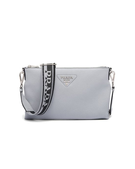 Prada Lær Shoulder Bag Cornflower | 549-AIMWST