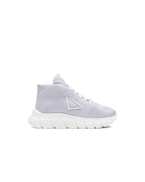 Prada Nylon Gabardine Sneakers Blå | SZECRL487