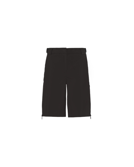 Prada Oversized Technical Fabric Bermudas Svarte | 598-ZTWFSJ