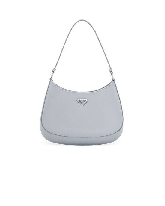 Prada Prada Cleo Brushed Lær Shoulder Bag Blå | 708-WURYDZ