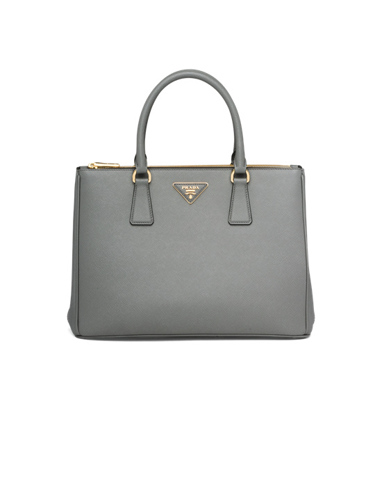 Prada Prada Galleria Saffiano Lær Large Bag Slate Gray | WIPYEF795