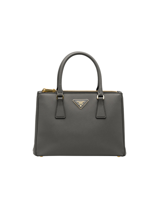 Prada Prada Galleria Saffiano Lær Medium Bag Slate Gray | AZSBFX058