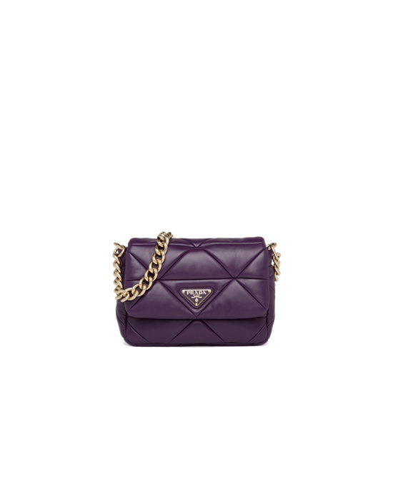 Prada Prada System Nappa Lær Patchwork Bag Violet | 075-NPHIDE