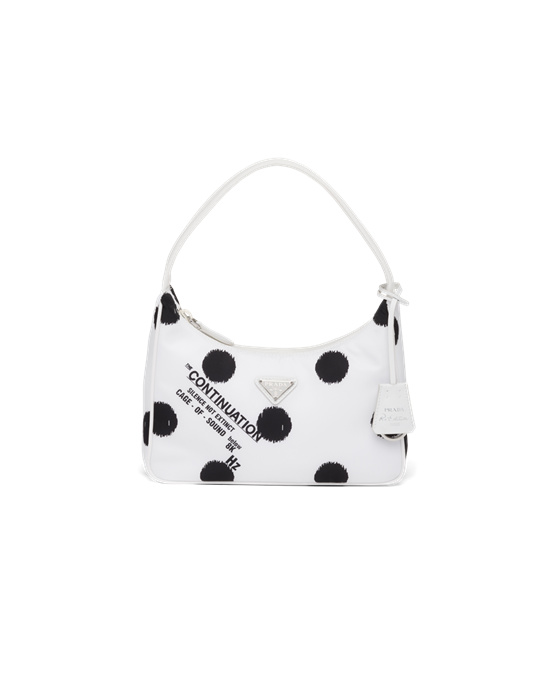 Prada Printed Re-nylon Re-edition 2000 Mini-bag Hvite | 896-SLOTWA