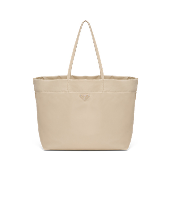 Prada Re-nylon And Saffiano Lær Tote Bag Beige | NKLFDC358